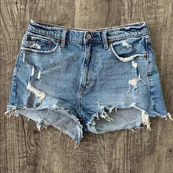 Abercrombie & Fitch The Mom Short High Rise Curve Love ✧ Size 29/8 - Picture 3 of 4